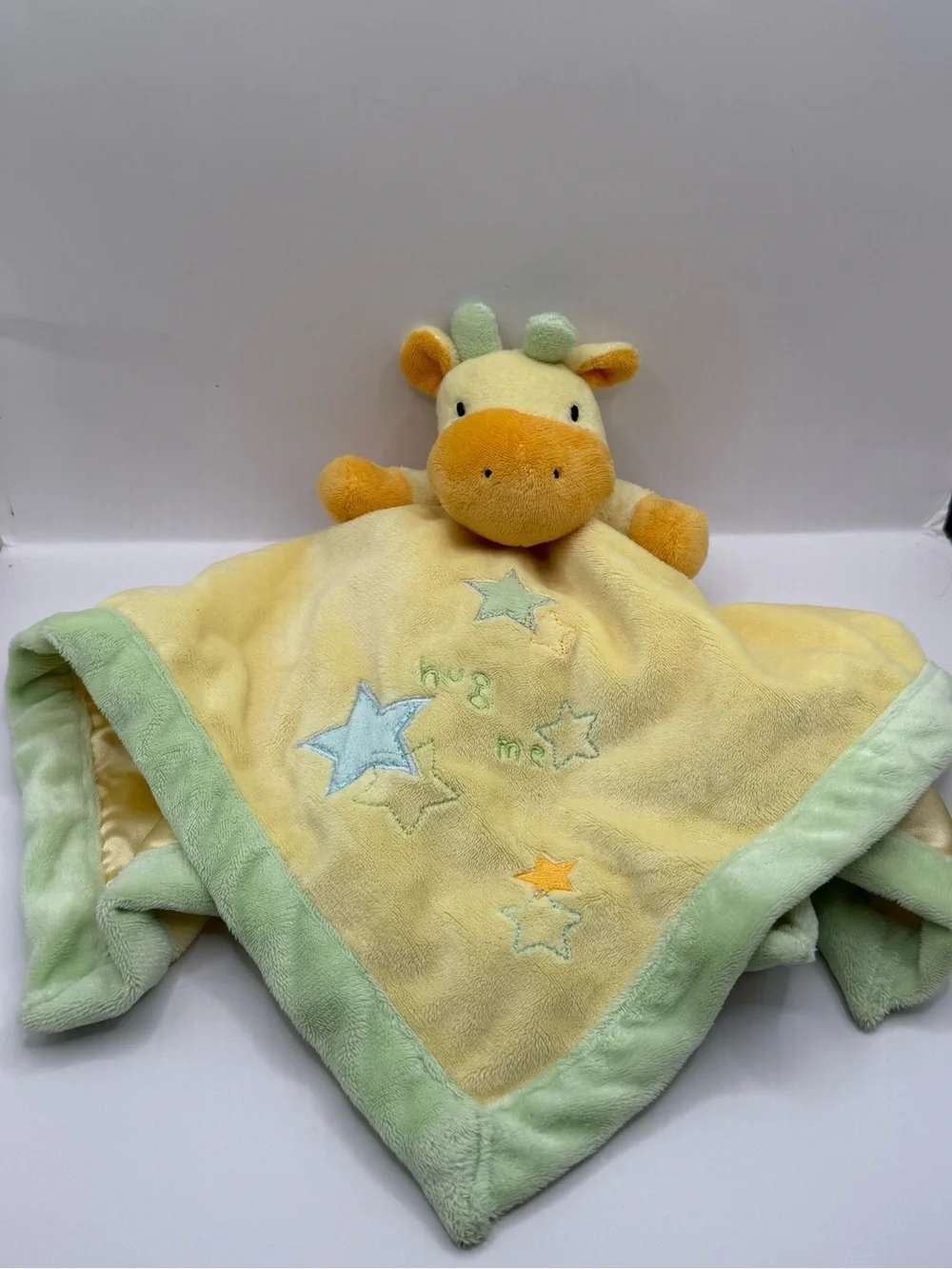 Carters Just One Year Hug Me Giraffe Lovey Security Blanket Soother Plush